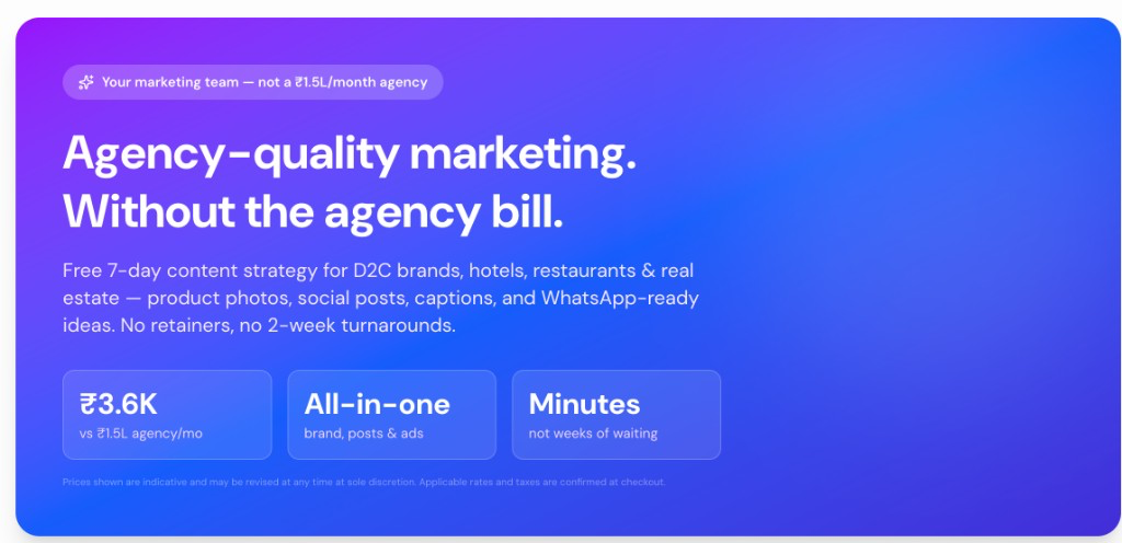Kynema value proposition — studio-quality marketing as self-serve software